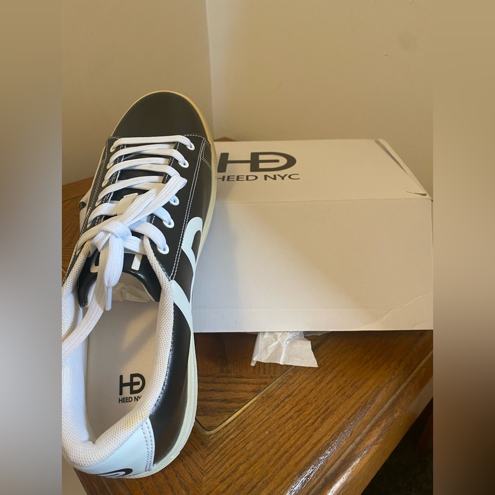 Heed NYC black sneakers. Size 12. Designer. Never worn, brand new.